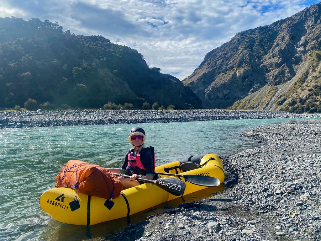 Jen on the Twain, looking safe and ready to go!
