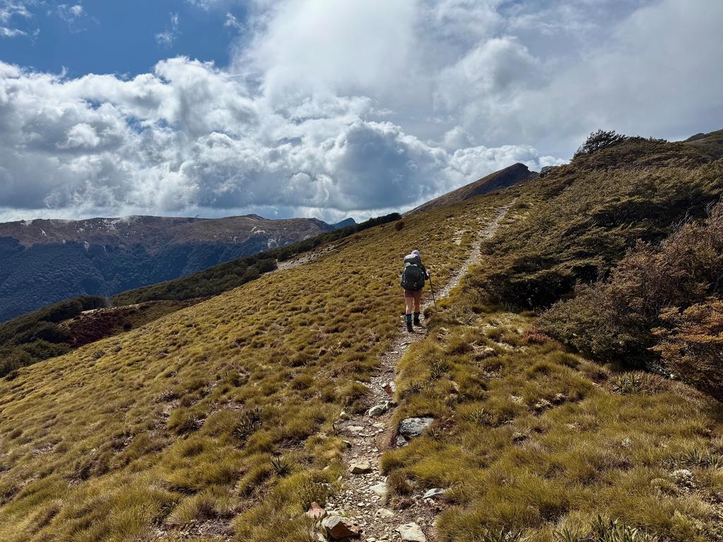 Almost back at Old Man. Would have been a perfect day if not for the howling wind (not pictured).