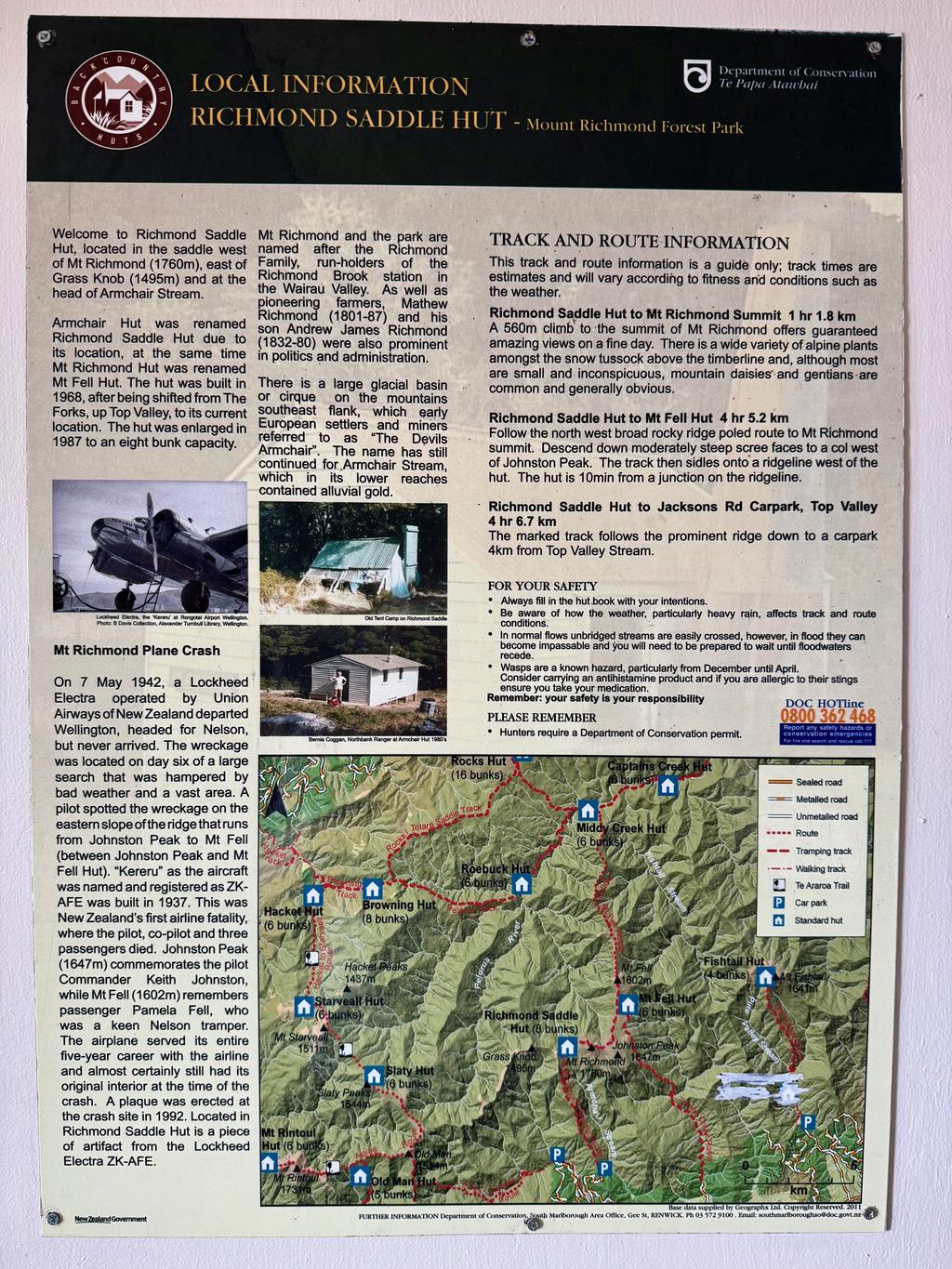 History of the Kereru crash.