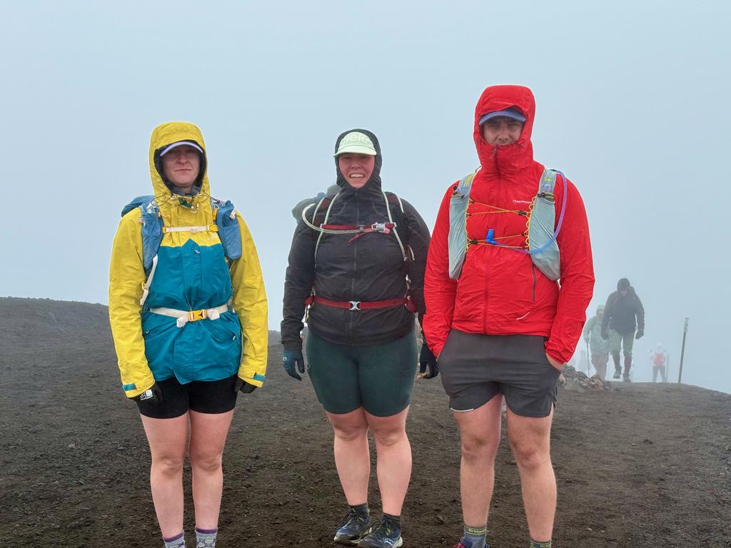 Jackets on and all wrapped up, except the legs, of course.