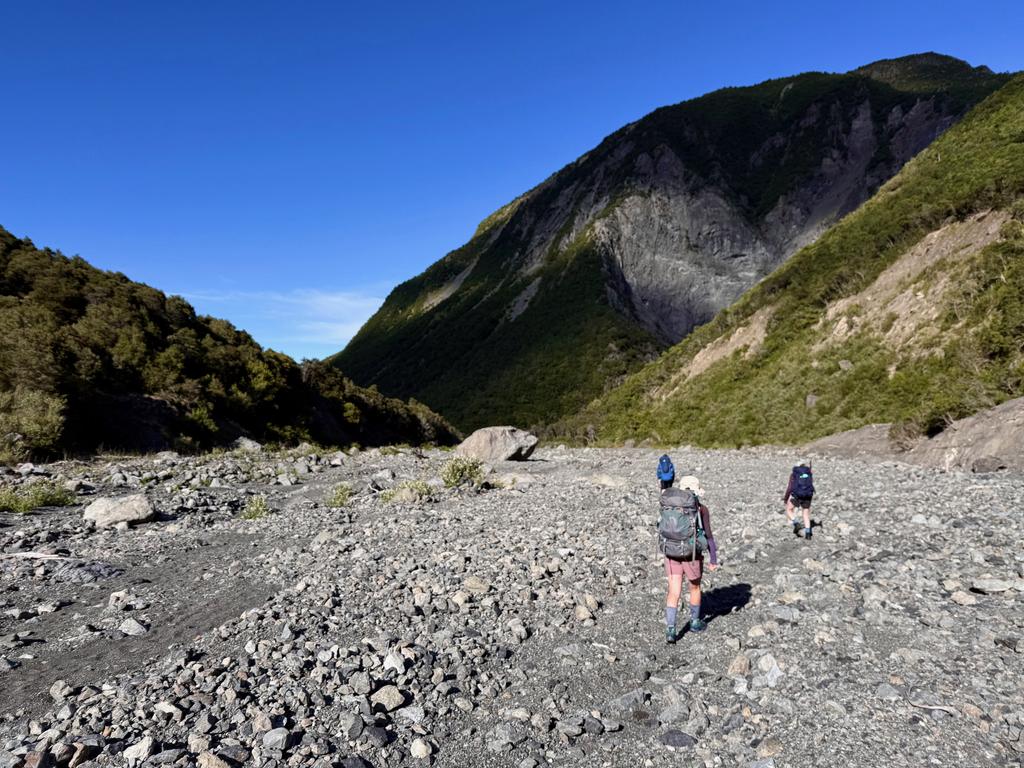 Heading back down the river toward Spaniard Spur.