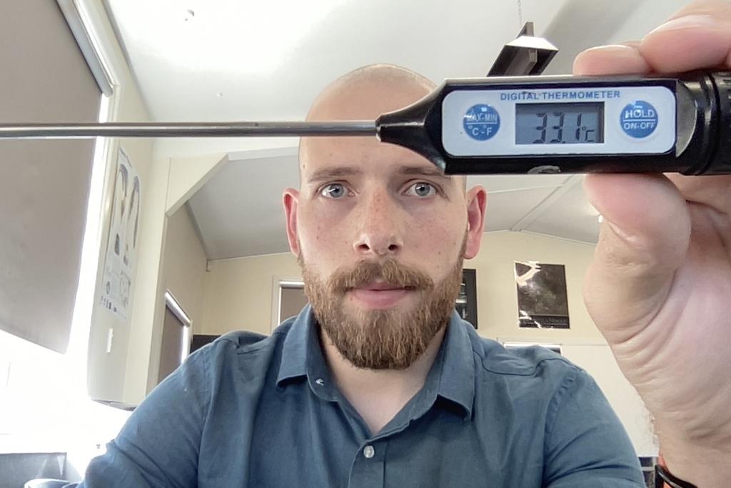 The temperature in my classroom one afternoon.