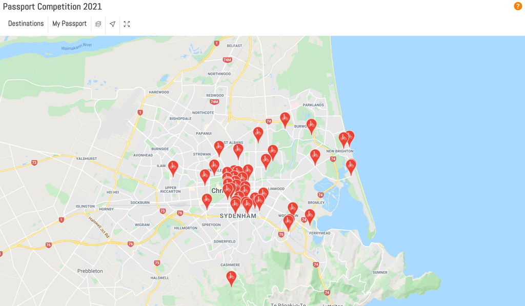 The Christchurch 2021 Biketober Passport webapp
