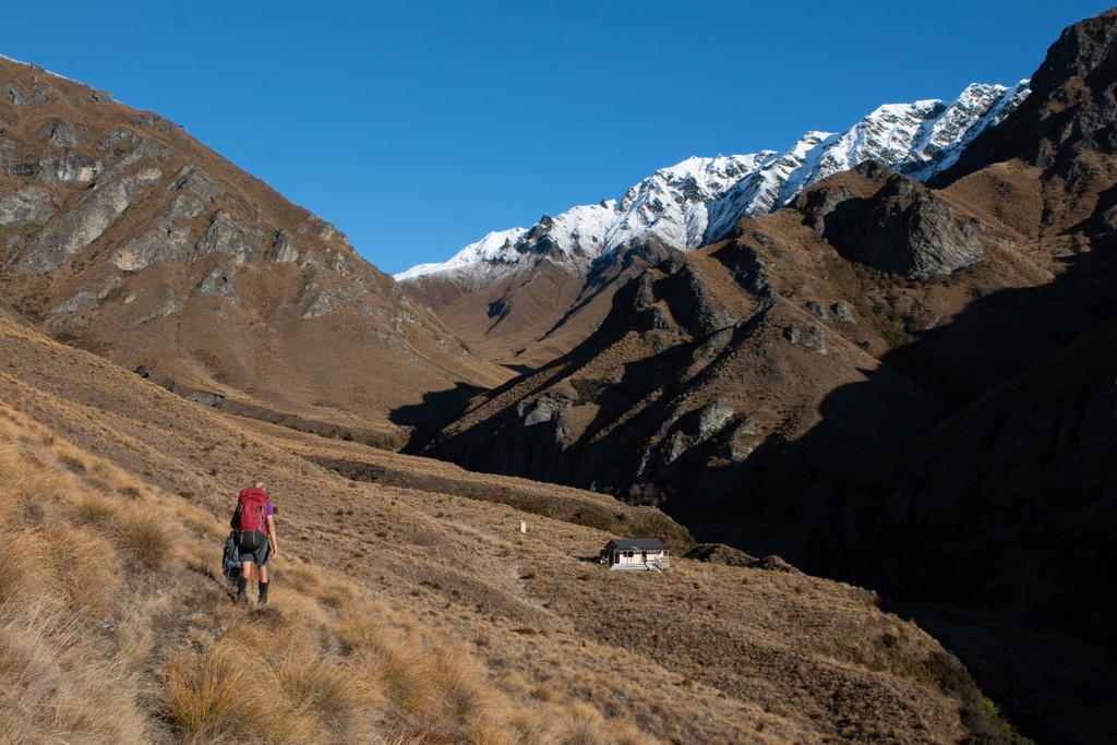 Highland Creek Hut finally in view!