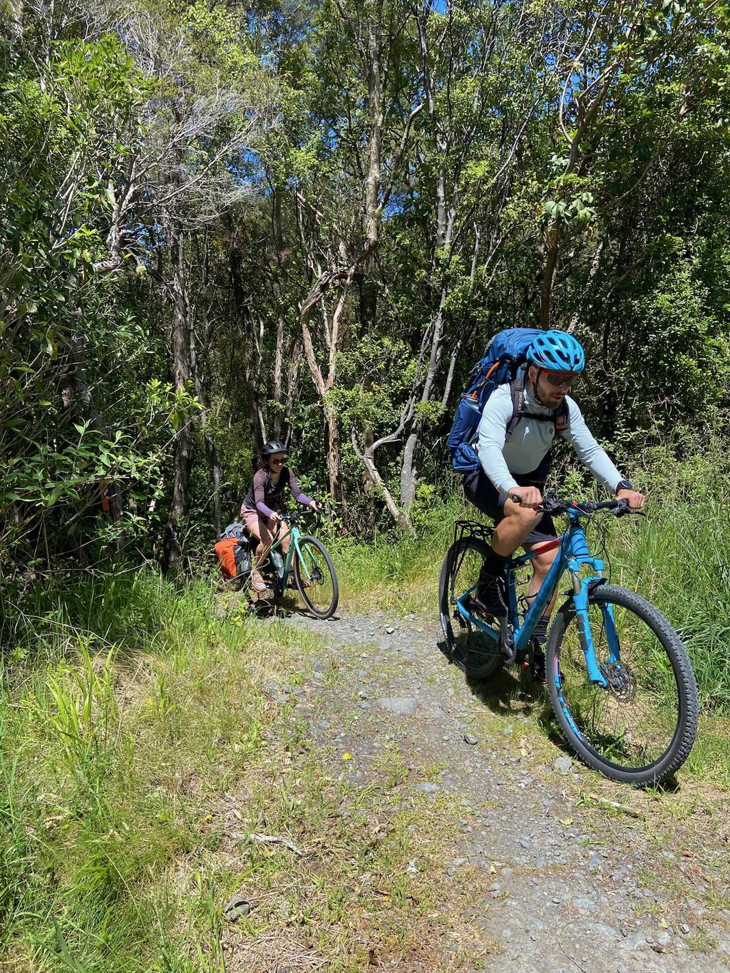 Pushing hard to get up every little rise with a heavy backpack on!