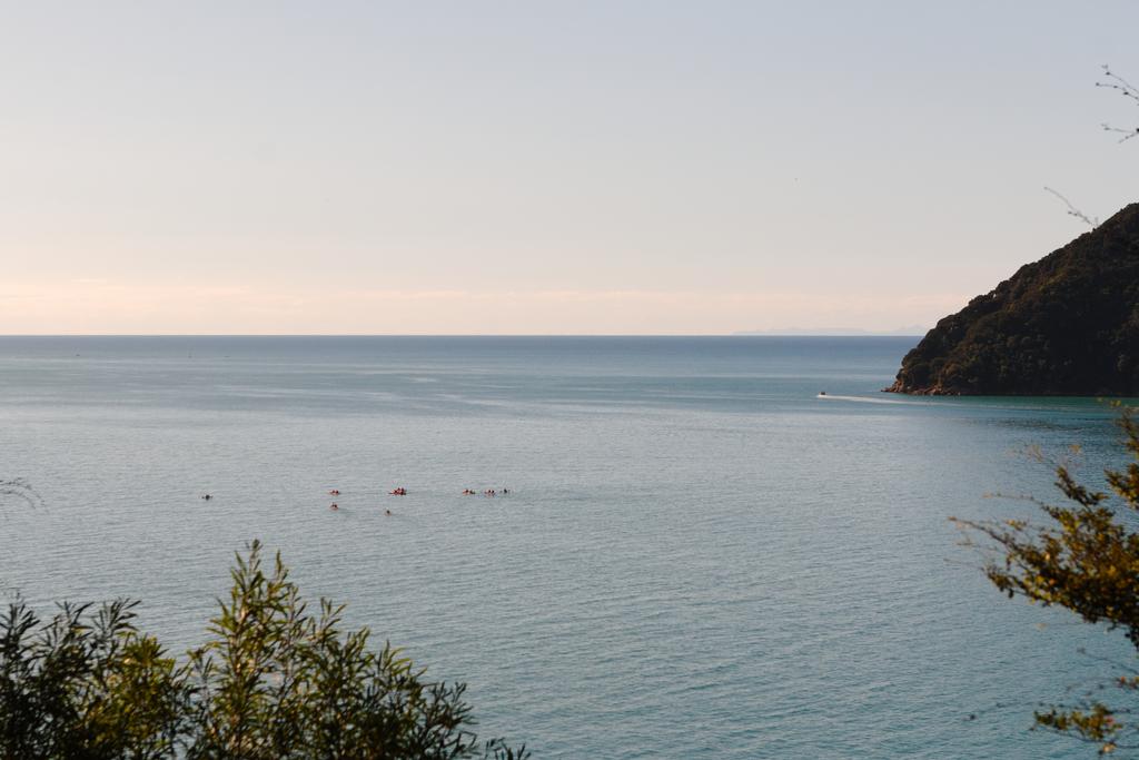 Some kayakers enjoying a great morning near Motuareronui / Adele Island