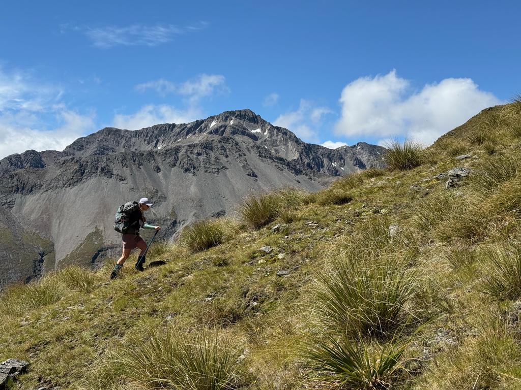 Jen looking epic with the Barron Ridge in the background.
