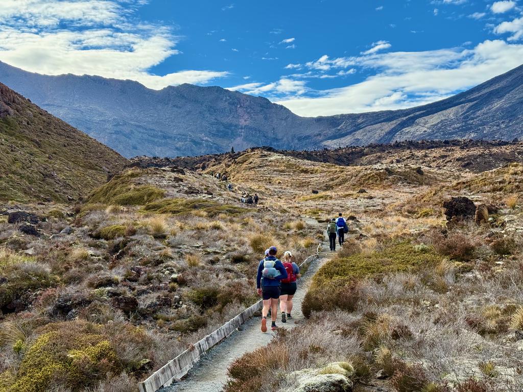 The big climb of the day in the distance!