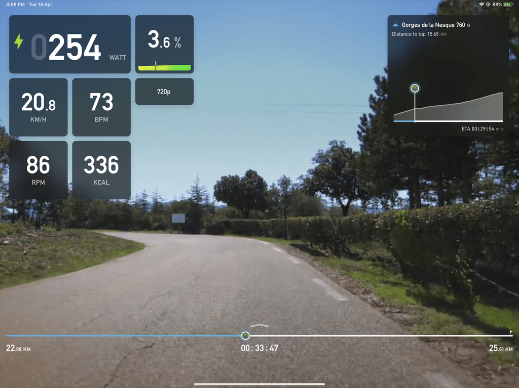 Tacx on the iPad Screenshot