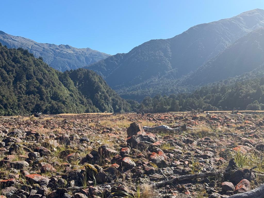Lichen covered rocks make for wobbly steps! Jen was powering away – I could barely keep up!