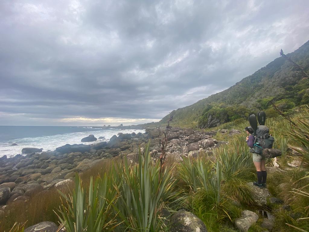 Looking out at the epic coastline and moody sky.
