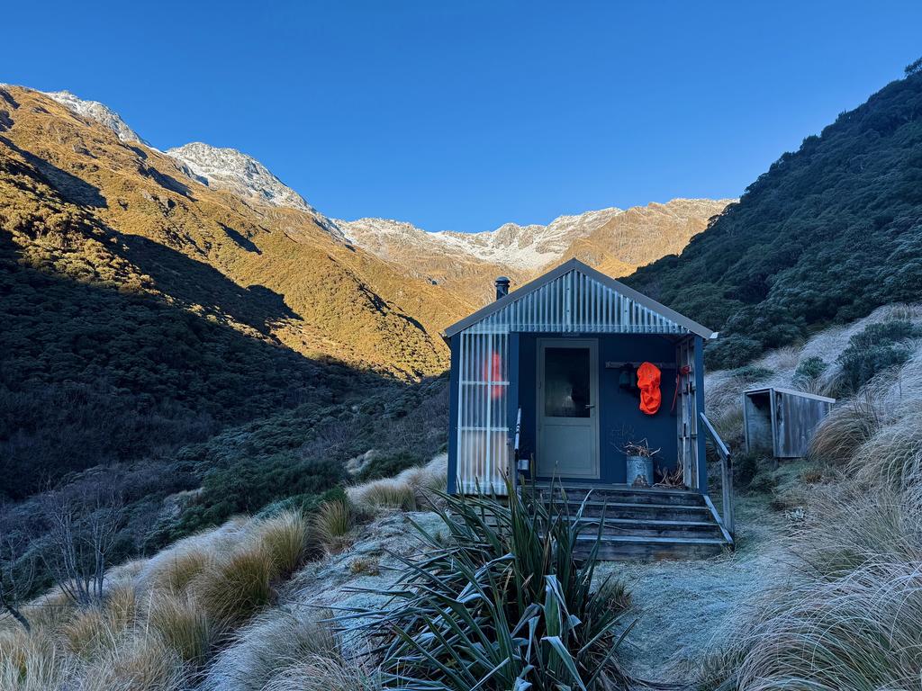 A frosty start to the day with a beautiful blue sky overhead.