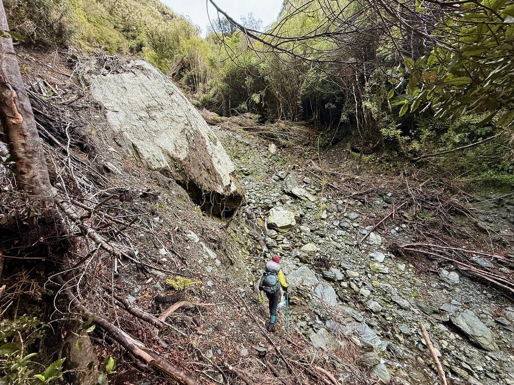 More big boulders and unstable erosion creeks.