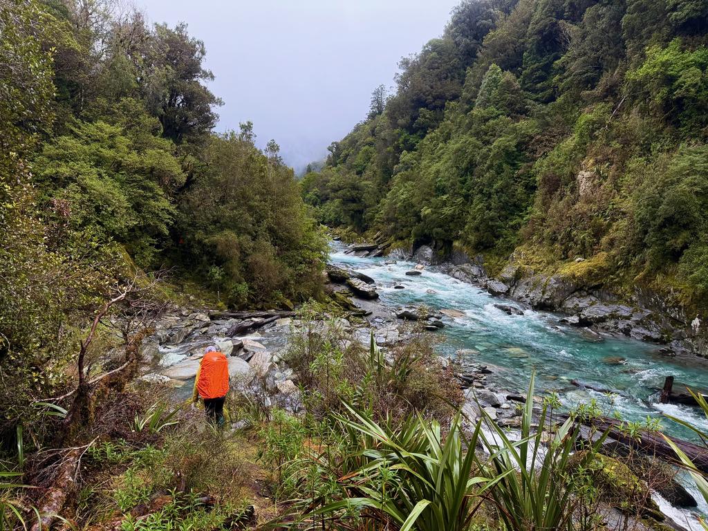 The rapids above the short gorge upstream of Cedar Flat Hut