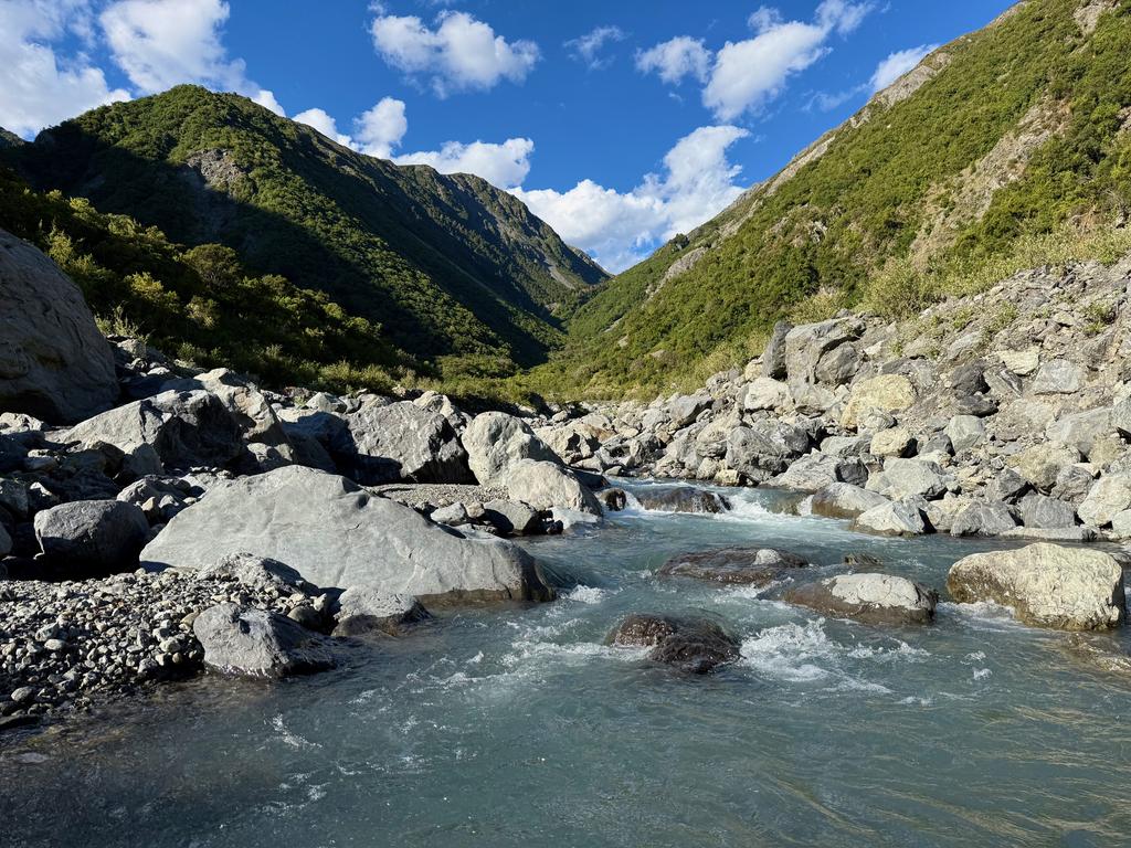 Stunning piece of river near the hut for a wash.