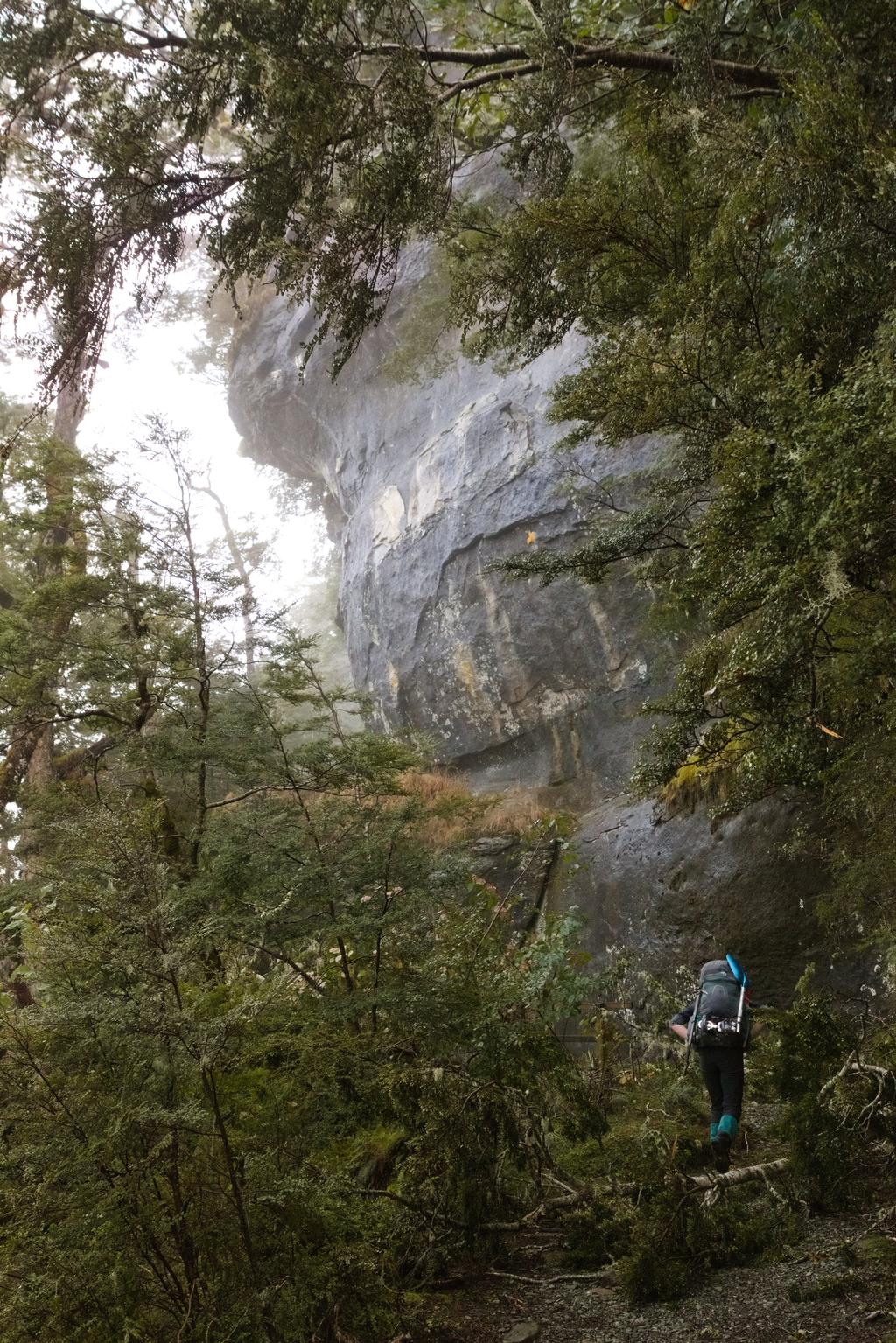 Limestone Cliffs in the clouds.