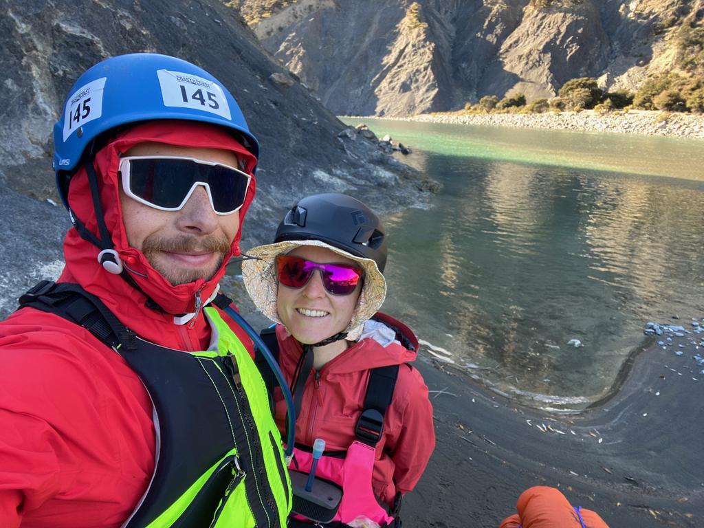 Dressed warmly in the morning, ready to go!