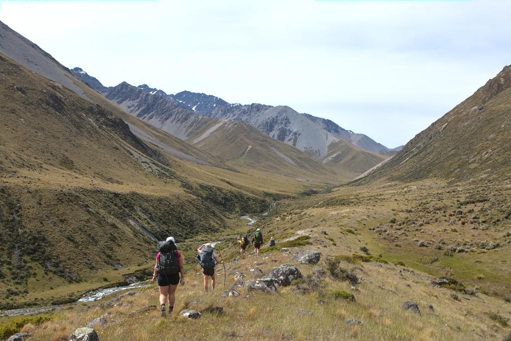 The gang crusing along up Snowy Gorge Creek.
