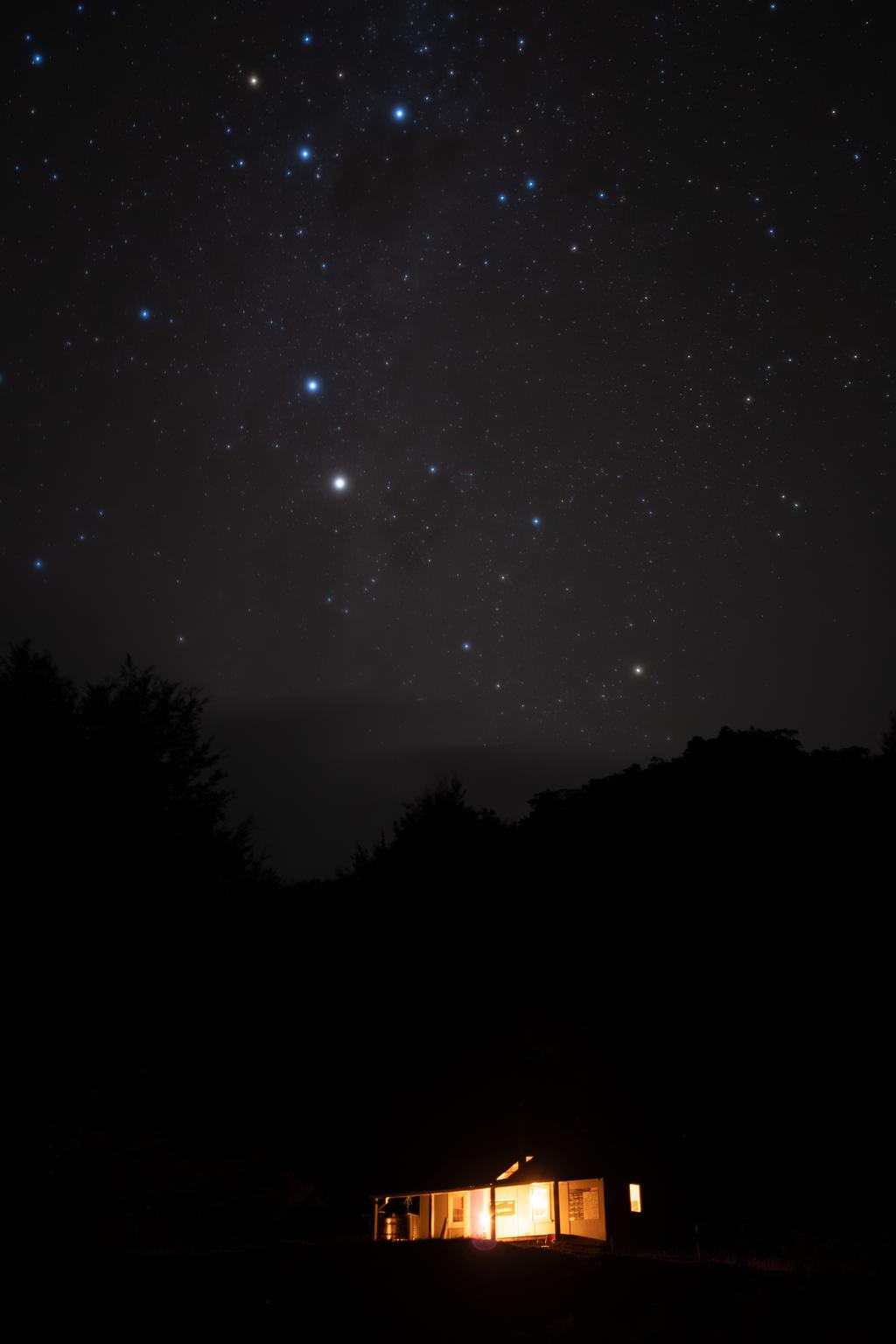 The Southern Cross above Mangakahika Hut!