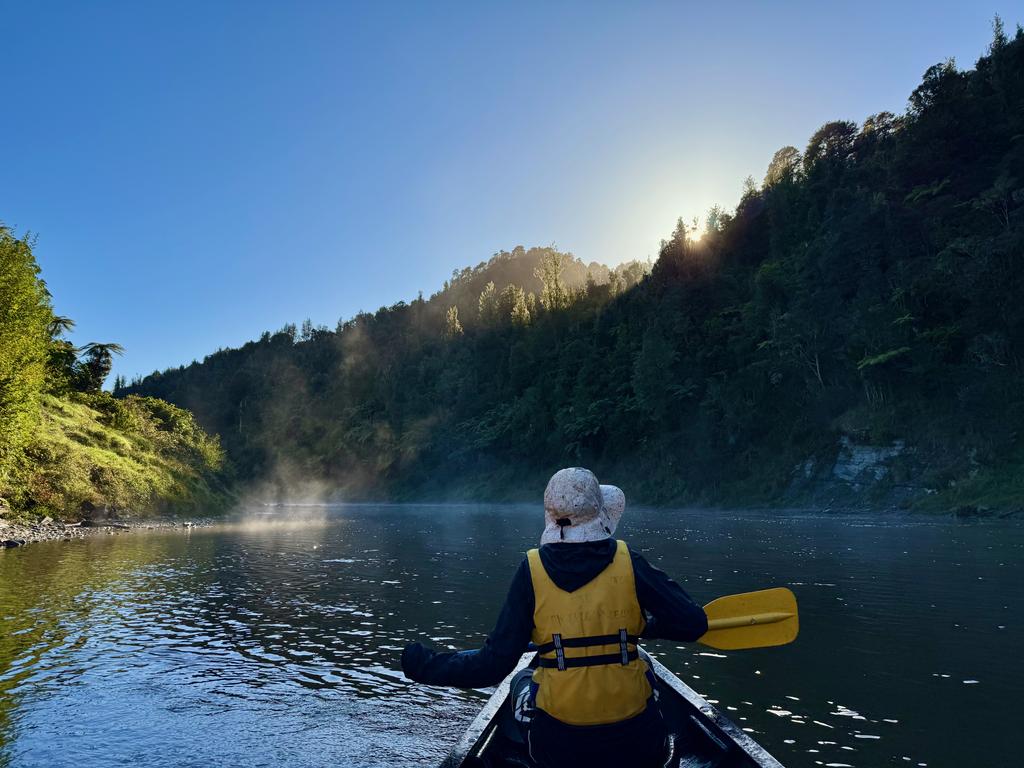 Glad for a little bit of sun on that brisk morning.