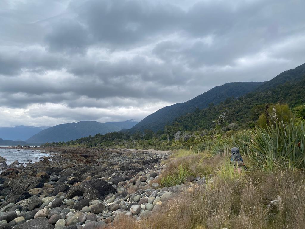 Avoiding some big boulders.