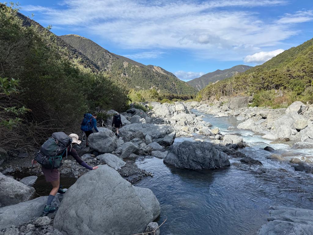 A little bit of boulder-hopping to start the day.