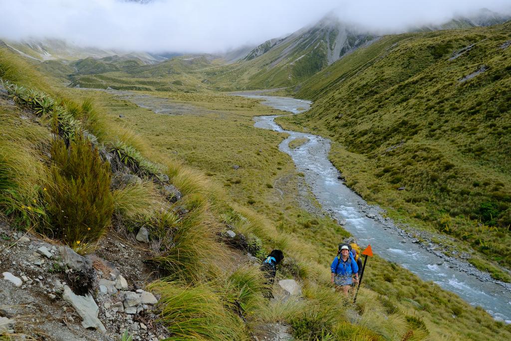 Hayleigh with high morale on the way back up the climb.
