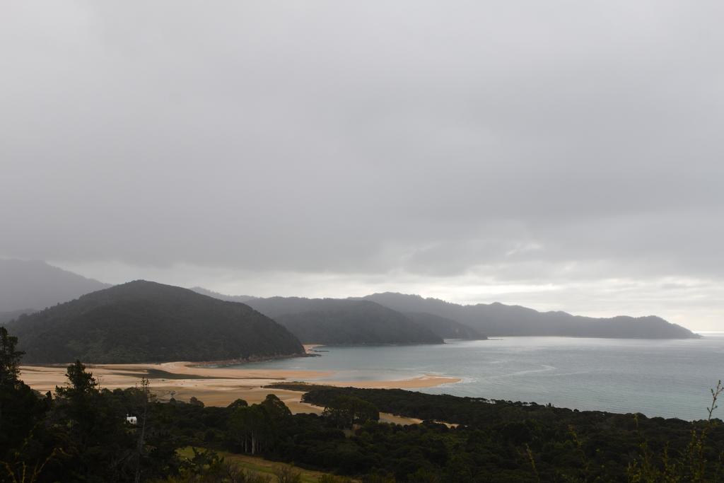 A gloomy afternoon at Awaroa Bay