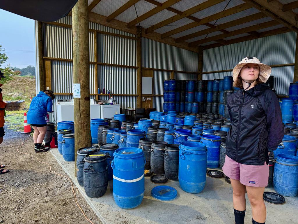 The barrel storage shed – almost ready to go!