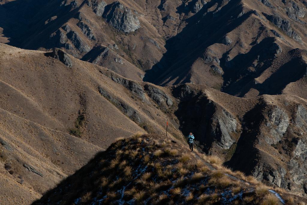 Looking down towards Highland Creek Hut (out of sight).