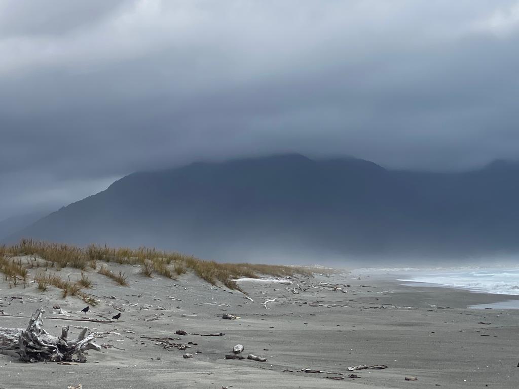 Looking down Martin's Bay spit.