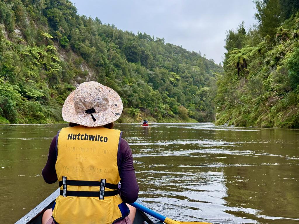 Paddling slow and enjoying the views.