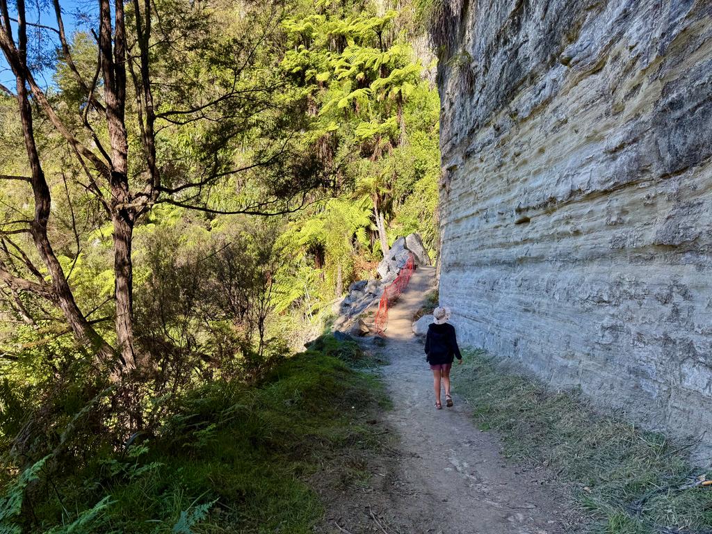 Some great stratification in the rocks on the track.