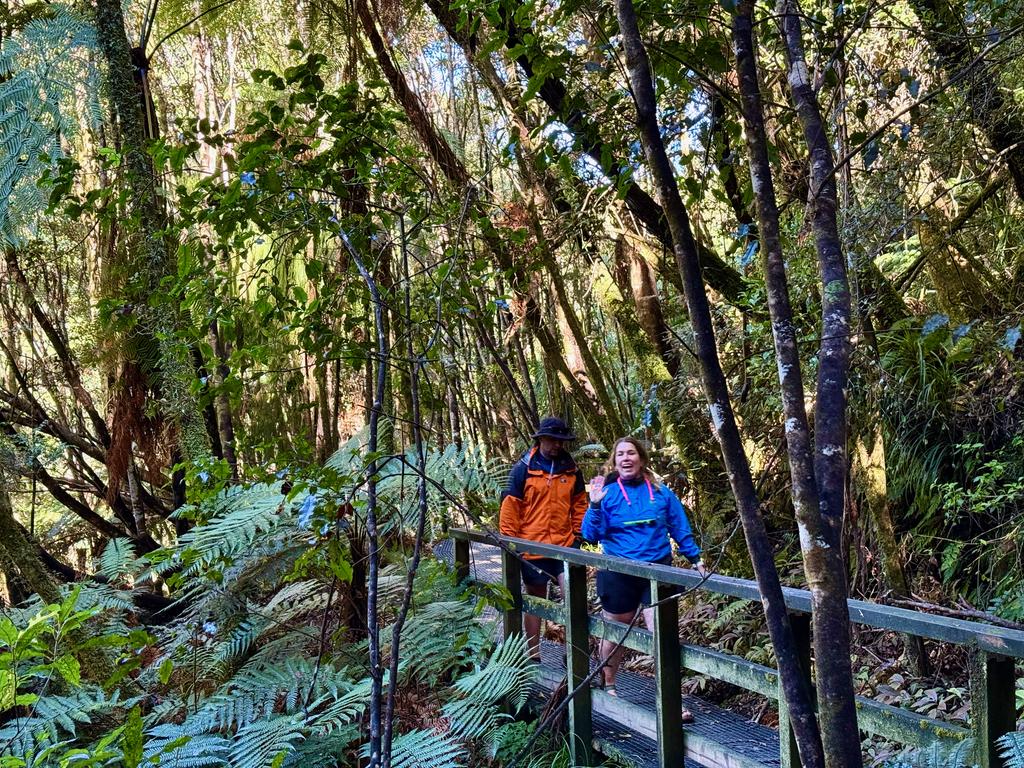 Hayleigh and Tim on the way to The Bridge to Nowhere.
