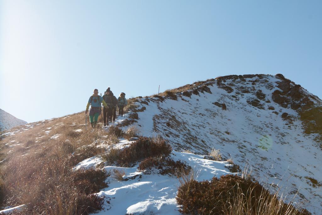 Taking care on the icy terrain!