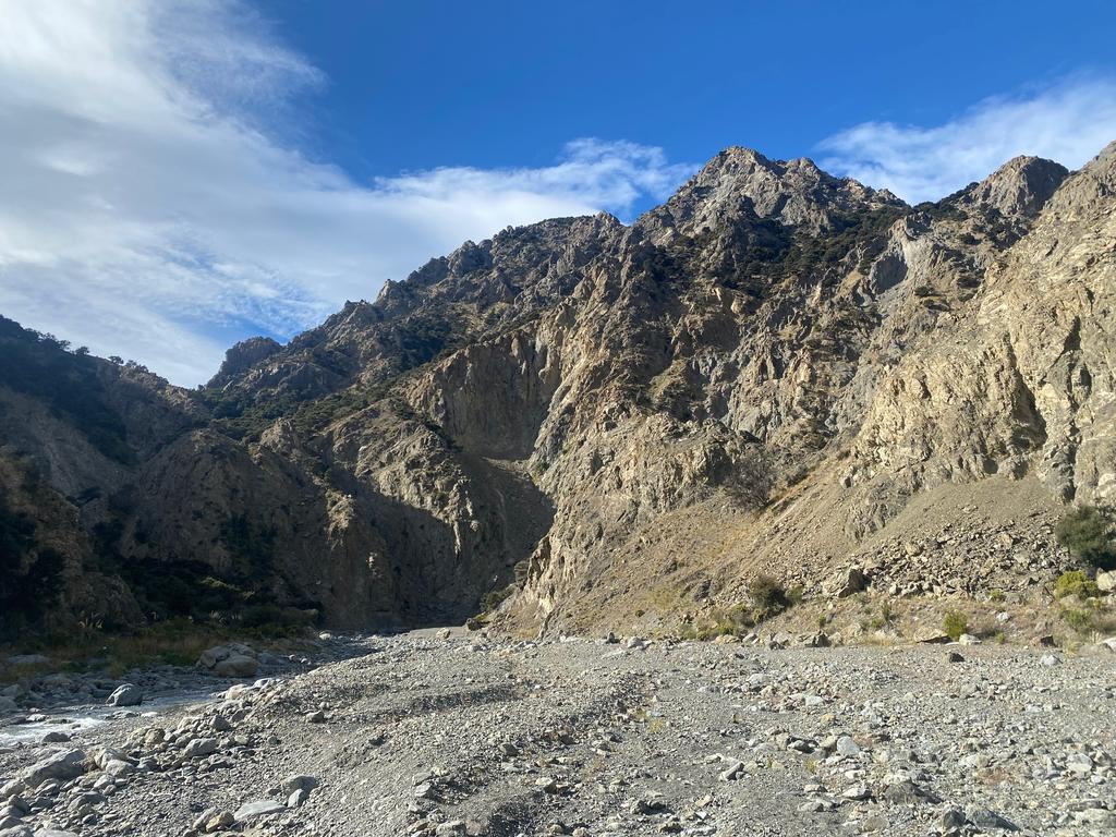 A u-bend on Jam Stream with epic erosion on the banks.