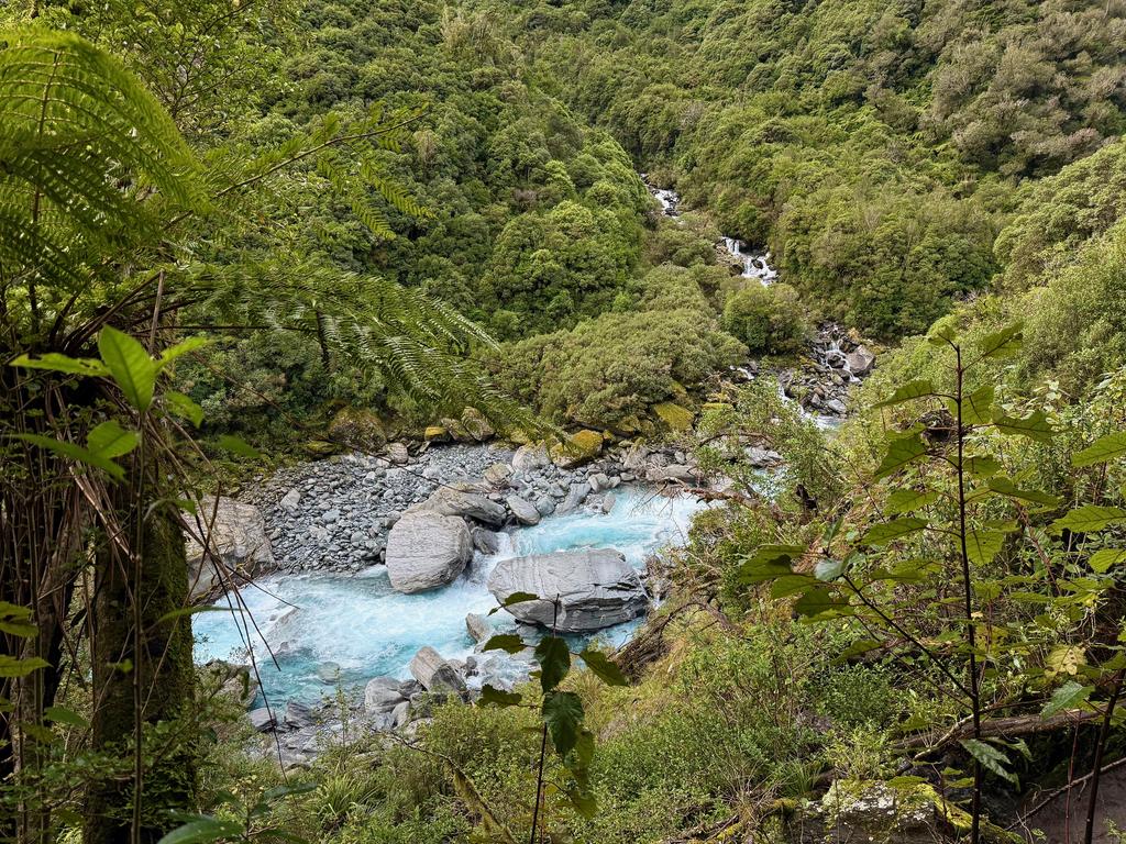  One of many beautiful glimpses of the Kokatahi River from the bush.