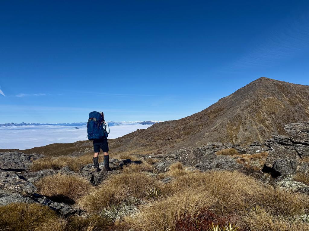 Me looking up toward Mt Richmond