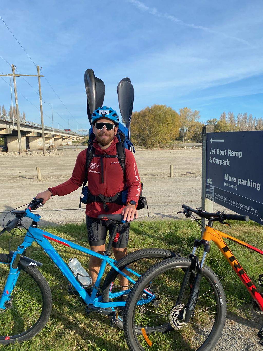 Me ready to go on our bike ride!