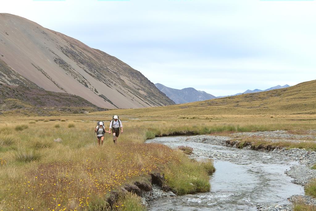 Heading up the valley floor before we start climbing to the saddle.