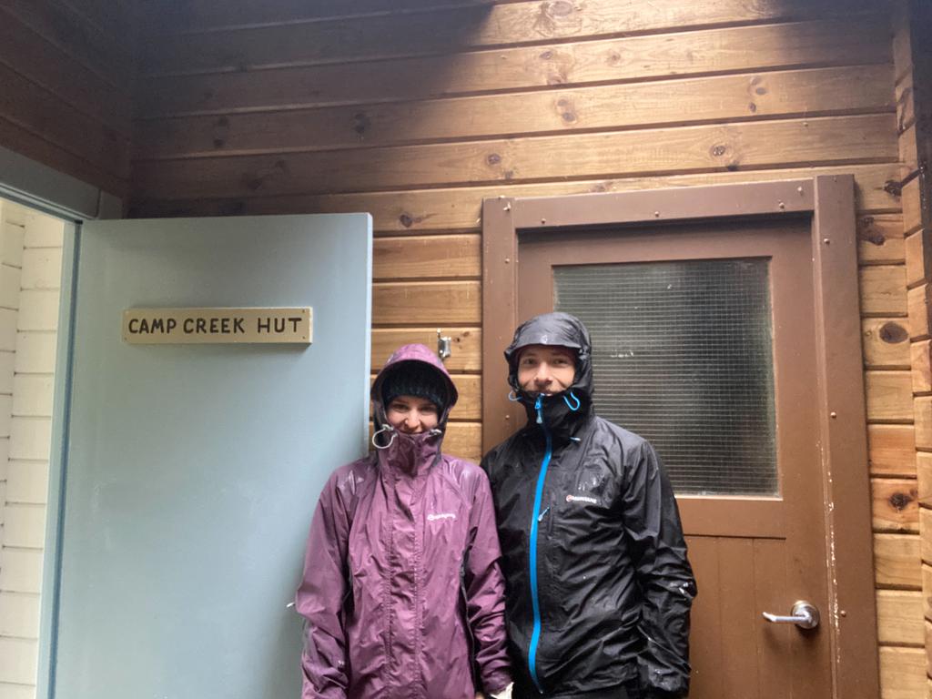 Ready to get wet on the walk out!