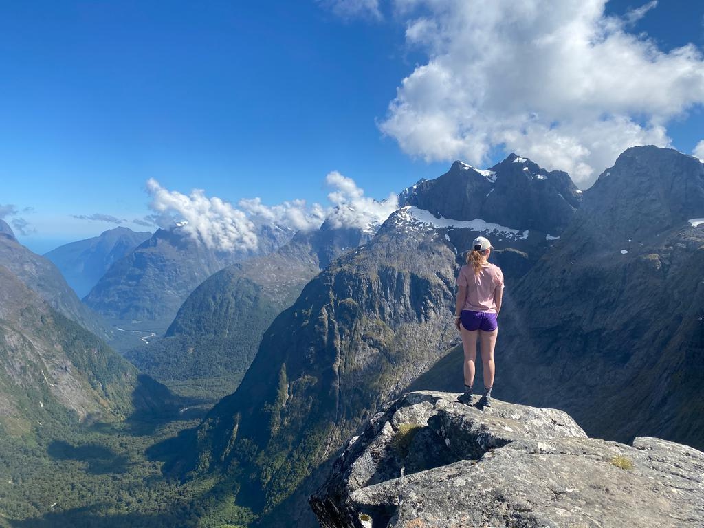 Jen looking down on the Gulliver River.